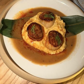Terra Mae - Seared scallops and grits - Japanese Near Me - Portland, Oregon