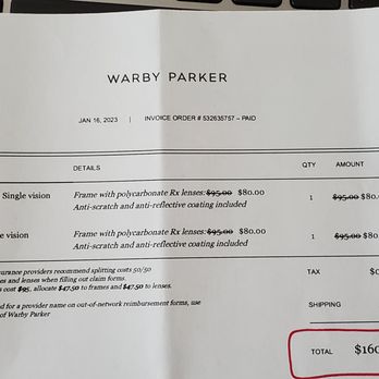 Warby Parker Greene St - Really, TWO pairs of glasses for $160!! - Eyewear & Opticians Near Me - New York City, New York