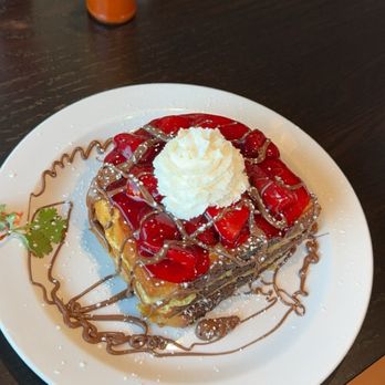 Julies Pancake House - Stuffed French toast with strawberry glaze - Pancakes Near Me - Lyons, Illinois Julies Pancake House - Stuffed French toast with strawberry glaze - Pancakes Near Me - Lyons, Illinois