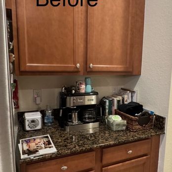 Best Quality Tile and Remodeling - Coffee bar before w/ no backsplash - Flooring Near Me Best Quality Tile and Remodeling - Coffee bar before w/ no backsplash - Flooring Near Me