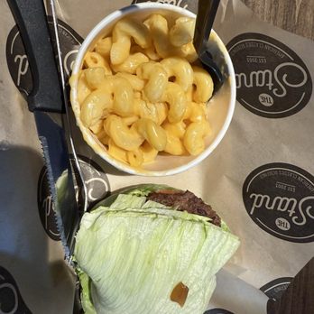 The Stand - American Classics Redefined - Kids' Mac & Cheese and burger in a lettuce wrap - New American Near Me - Calabasas, California The Stand - American Classics Redefined - Kids' Mac & Cheese and burger in a lettuce wrap - New American Near Me - Calabasas, California