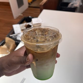 Wall Writers Coffee - pandan latte with oatmilk - Coffee & Tea Near Me - Irvine, California Wall Writers Coffee - pandan latte with oatmilk - Coffee & Tea Near Me - Irvine, California
