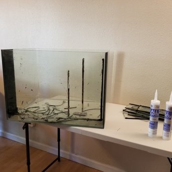 Aquarium Care and Supply - Helping a client reseal his aquarium - Aquarium Services Near Me Aquarium Care and Supply - Helping a client reseal his aquarium - Aquarium Services Near Me