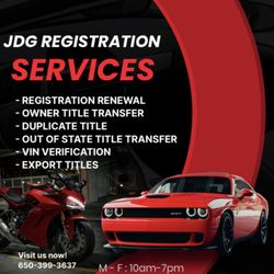 JDG Registration Services - Get your plates, tags, permits, registration now. =)