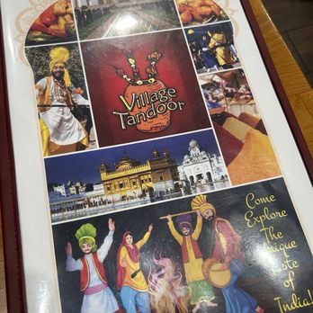 Village Tandoor - North Indian restaurant - Front of the menu. - Indian Near Me - Northridge, California Village Tandoor - North Indian restaurant - Front of the menu. - Indian Near Me - Northridge, California