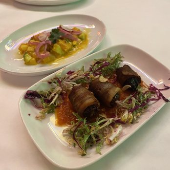 Carnivale Chicago - Bacon wrapped dates, salmon ceviche - Latin American Near Me - Chicago, Illinois