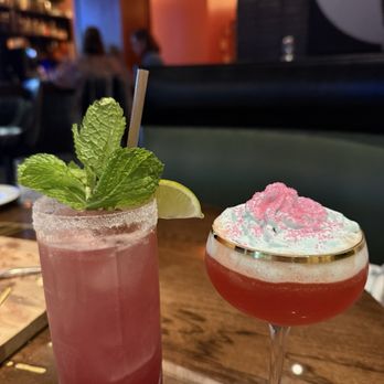 Ritual - blueberry mojito (left) and cotton candy (right) - Cocktail Bars Near Me - Lafayette, Indiana Ritual - blueberry mojito (left) and cotton candy (right) - Cocktail Bars Near Me - Lafayette, Indiana