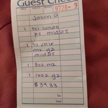 MacQue's Barbeque - Receipt I was given - Barbeque Near Me - Elk Grove, California