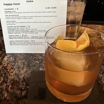 Soba - Toki Old Fashioned - Asian Fusion Near Me - Pittsburgh, Pennsylvania