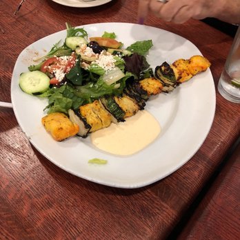 Pom & Olive - Chicken kabob with double salad - Mediterranean Near Me - Costa Mesa, California