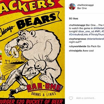 Bar One - You would expect football not baseball to be featured by this ad - Gastropubs Near Me - San Diego, California