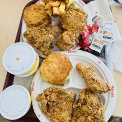 Bojangles - 2 orders of #12. I think $9.99 each.