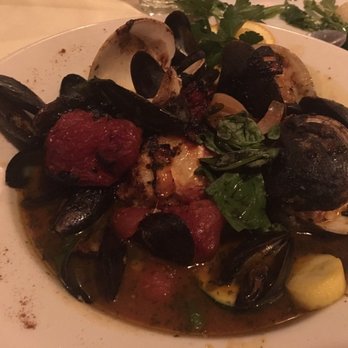 Cafe Picasso - Sea bass with mixed sea food, cooked to perfection. - Italian Near Me - Somerville, New Jersey