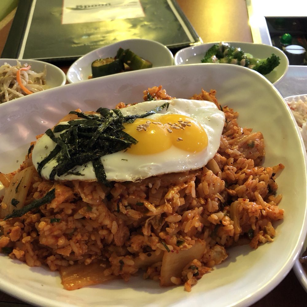 Spoon Bunsik - This kimchee fried rice reminds me of the one I've had back in California and this came the closest to it (w/ unlimited side dishes!) (^^) - Korean Near Me - Ewa Beach, Hawaii Spoon Bunsik - This kimchee fried rice reminds me of the one I've had back in California and this came the closest to it (w/ unlimited side dishes!) (^^) - Korean Near Me - Ewa Beach, Hawaii