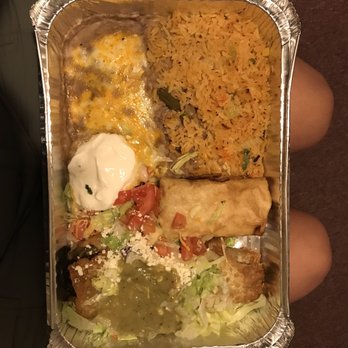 El Tapatio - Combination plate: chicken chimichanga and chile relleno - Mexican Near Me - Page, Arizona