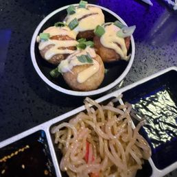 Delicious takoyaki. Delicious takoyaki.
