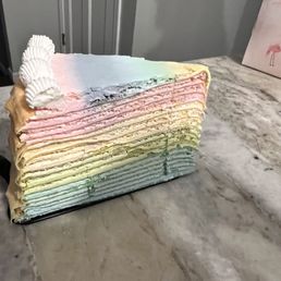 Rainbow crepe cake Rainbow crepe cake