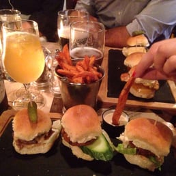 Sliders fries and beer! So yum!! Sliders fries and beer! So yum!!