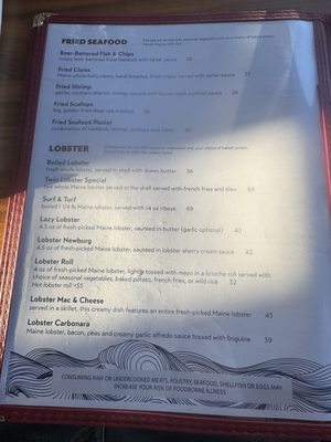Menu photo 5 The Chart Room Bar Harbor, ME