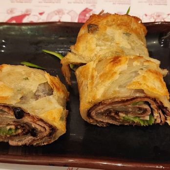 Mian - Beef Roll Pancake-too hungry, ate one already - Noodles Near Me - Costa Mesa, California Mian - Beef Roll Pancake-too hungry, ate one already - Noodles Near Me - Costa Mesa, California