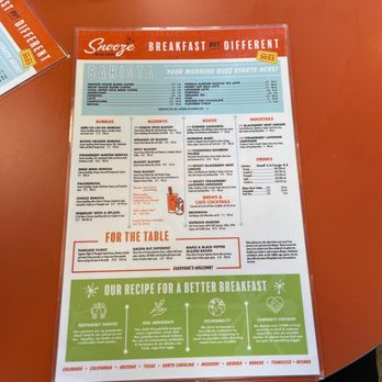 Snooze, an A.M. Eatery - Menu. - Breakfast & Brunch Near Me - Houston, Texas Snooze, an A.M. Eatery - Menu. - Breakfast & Brunch Near Me - Houston, Texas