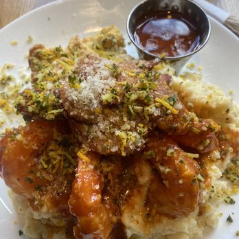 Water for Chocolate - BBQ Shrimp and Parmesan Grits - Breakfast & Brunch Near Me - Baltimore, Maryland Water for Chocolate - BBQ Shrimp and Parmesan Grits - Breakfast & Brunch Near Me - Baltimore, Maryland