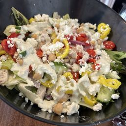 Santorini Salad with Greek yogurt ranch.