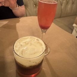 "Rise and Shine" and "Berry Basket Bellini" brunch cocktails