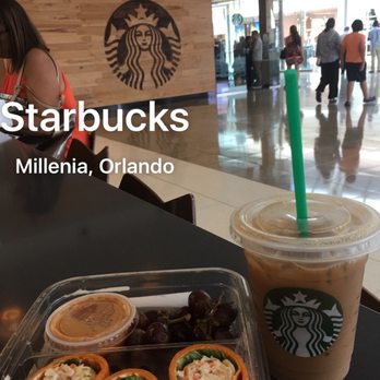 Starbucks - I had a iced coffee with soy and a snack pack with the Thai asian Rolls. - Coffee & Tea Near Me - Orlando, Florida