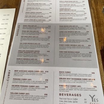 Yes Siam Thai Cafe & Bar - Menu - Thai Near Me - Seattle, Washington