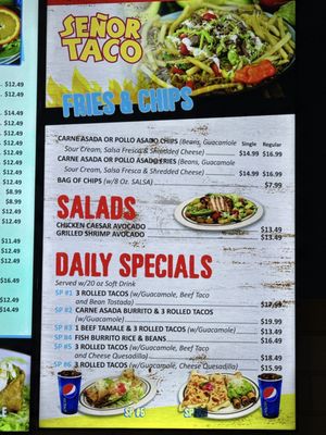 Menu photo 1 Senor Taco Phoenix, AZ