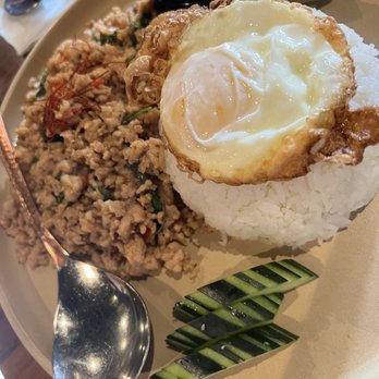Hanuman Thai Eatery - Spicy Basil Rice with Chicken - Thai Near Me - Costa Mesa, California Hanuman Thai Eatery - Spicy Basil Rice with Chicken - Thai Near Me - Costa Mesa, California