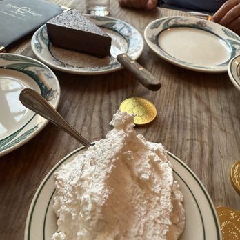 Peter Luger - Whipped cream and Chocolate Mousse - Steakhouses Near Me - Brooklyn, New York Peter Luger - Whipped cream and Chocolate Mousse - Steakhouses Near Me - Brooklyn, New York