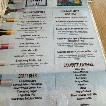 Flagler Fish Company - Drink menu - Seafood Near Me - Flagler Beach, Florida Flagler Fish Company - Drink menu - Seafood Near Me - Flagler Beach, Florida