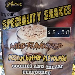 Mums Burger Kitchen - Speciality Shakes.
