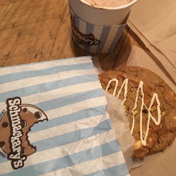 Schmackary's - Hot chocolate. Pistachio cookie, m&m cookie - Desserts Near Me - New York, New York