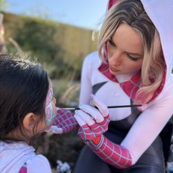 A Wish Your Heart Makes - Spider Gwen face painting