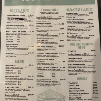 Noe’s Cafe - Menu - Breakfast & Brunch Near Me - Spring, Texas Noe’s Cafe - Menu - Breakfast & Brunch Near Me - Spring, Texas