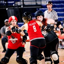DC Rollergirls - Demon Cats vs. Scare Force One at the DC Armory - October 2018