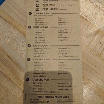 Pokeworks - Menu-Build Your Own - Poke Near Me - Houston, Texas Pokeworks - Menu-Build Your Own - Poke Near Me - Houston, Texas