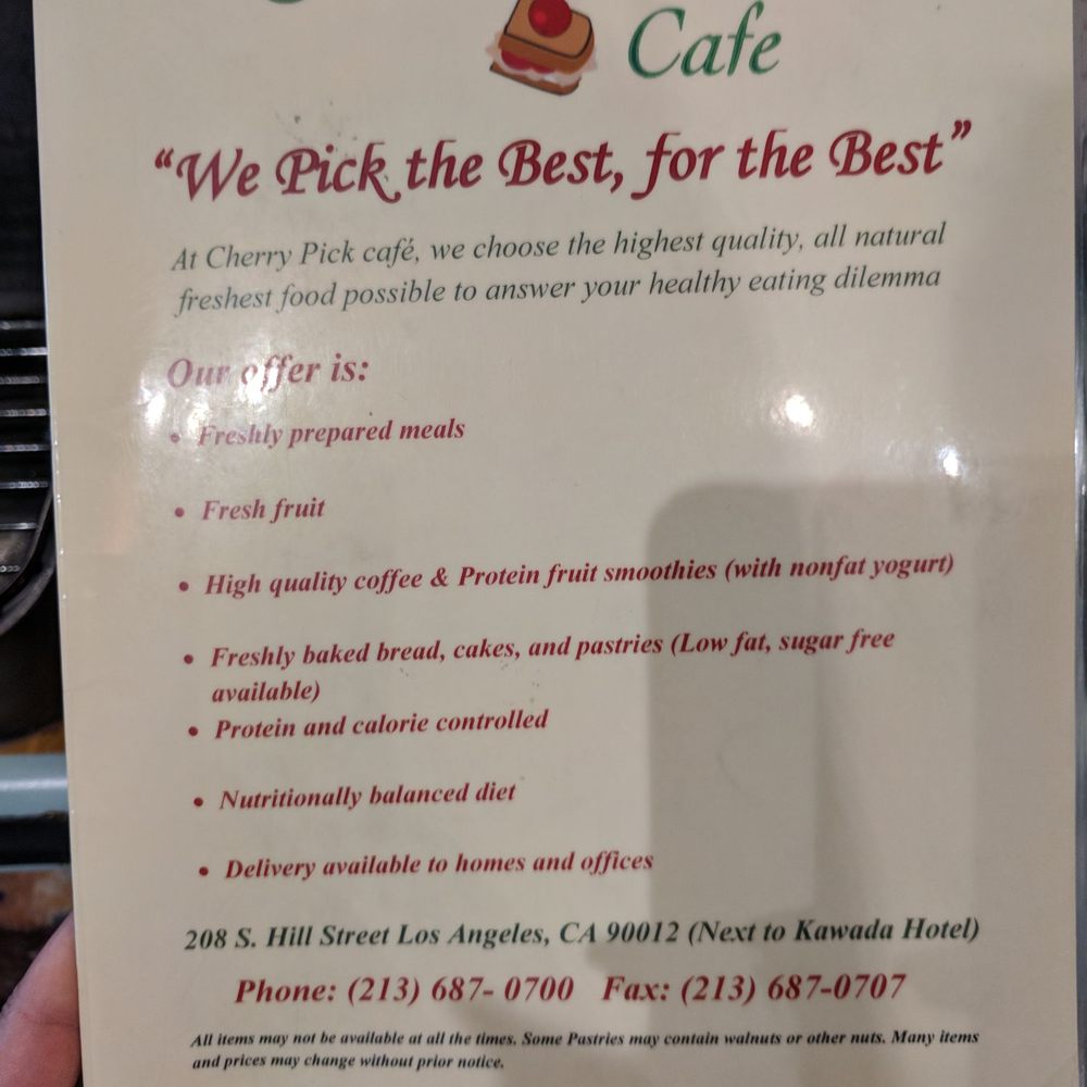 Cherry Pick Cafe - Menu - Sandwiches Near Me - Los Angeles, California Cherry Pick Cafe - Menu - Sandwiches Near Me - Los Angeles, California