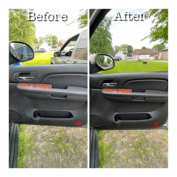 Twinkies Mobile Detailing - Before and after dressing the door panel with a UV protection and shine. - Auto Detailing Near Me - Delphos, Ohio Twinkies Mobile Detailing - Before and after dressing the door panel with a UV protection and shine. - Auto Detailing Near Me - Delphos, Ohio