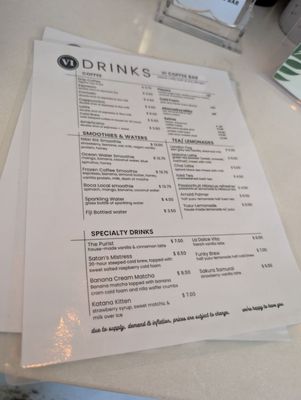 Menu photo 3 VI Coffee Bar Boca Raton, FL