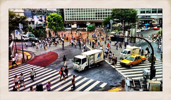 Shibuya Scramble Crossing by null