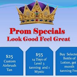 Sunkissed Tanning Salon - Specials May 1st thru May 15th.