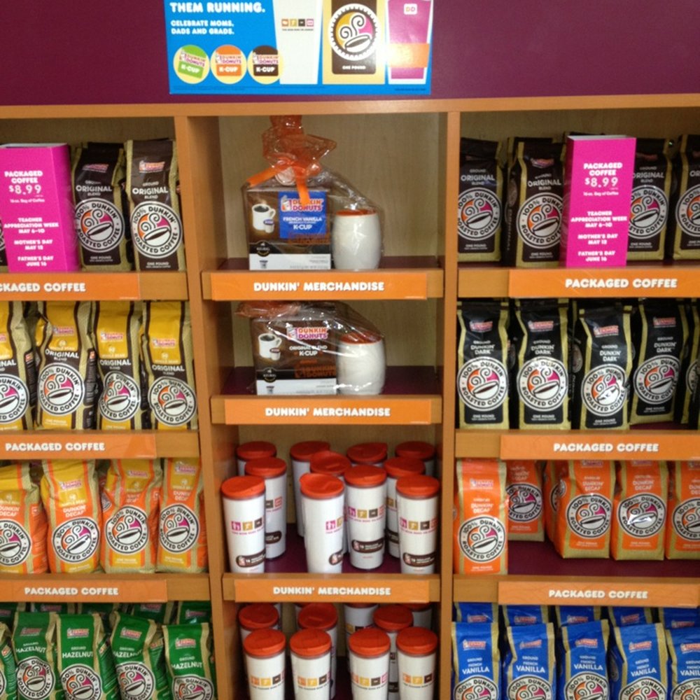 Dunkin' -  a variety of products in a store - Donuts Near Me - McGraw, New York