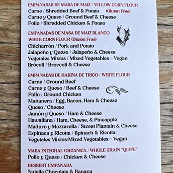 Empanadas Cafe - Menu - Empanadas Near Me - Corona, New York
