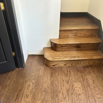Artisan Wood Floors - Custom radius treads stained and filled with oil base finish. Piedmont pines cal - Flooring Near Me - San Leandro, California Artisan Wood Floors - Custom radius treads stained and filled with oil base finish. Piedmont pines cal - Flooring Near Me - San Leandro, California