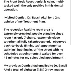 Family Dental Care - This is how he responds to bad reviews, I'm 100% sure that this man is telling the truth, all his 5 Star reviews are 4-5 yrs old