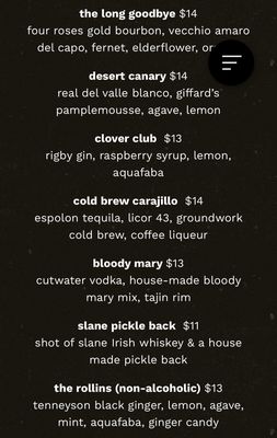 Menu photo 5 The High Low Bar Los Angeles, CA